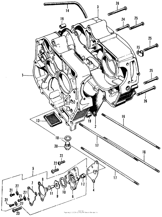 Crankcase + oil pump