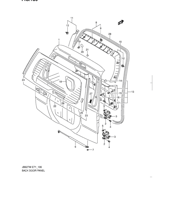 Back door panel