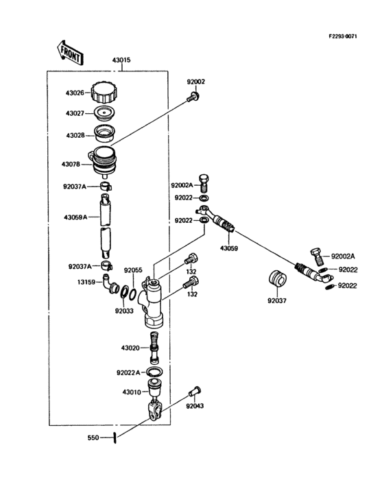 Rear master cylinder