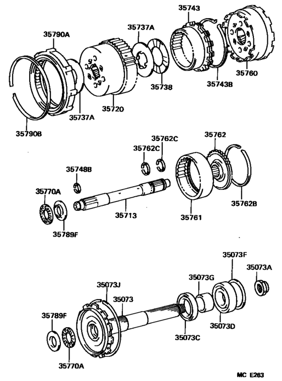 Planetary Gear, Reverse Piston & Counter Gear(Atm)