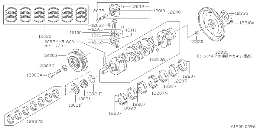 Piston,crankshaft & flywheel