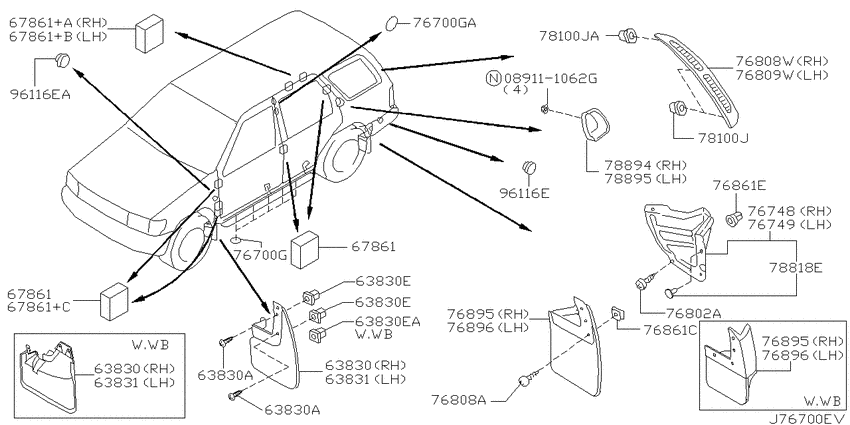 Body side fitting