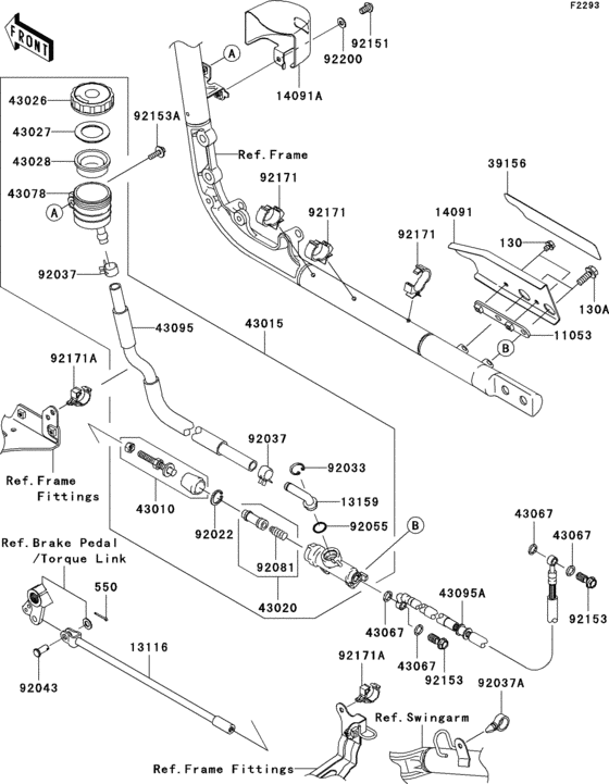 Rear master cylinder