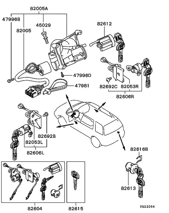 Lock cylinder & key