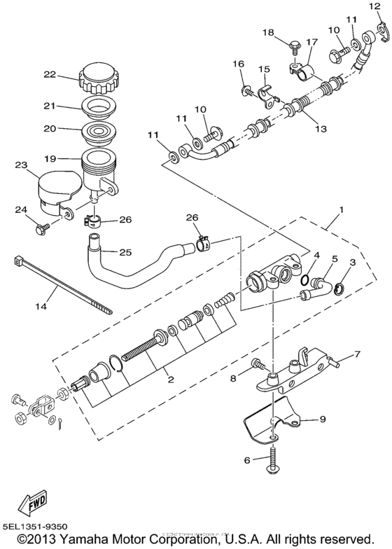 Rear master cylinder