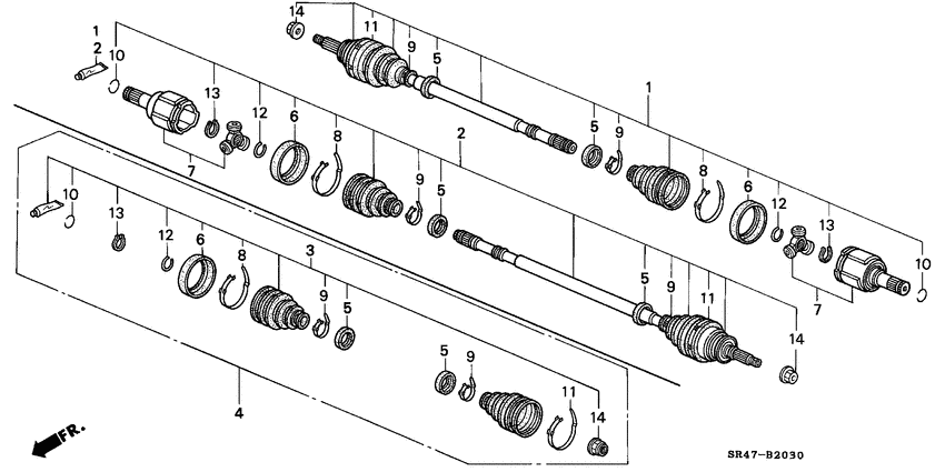 Rear driveshaft