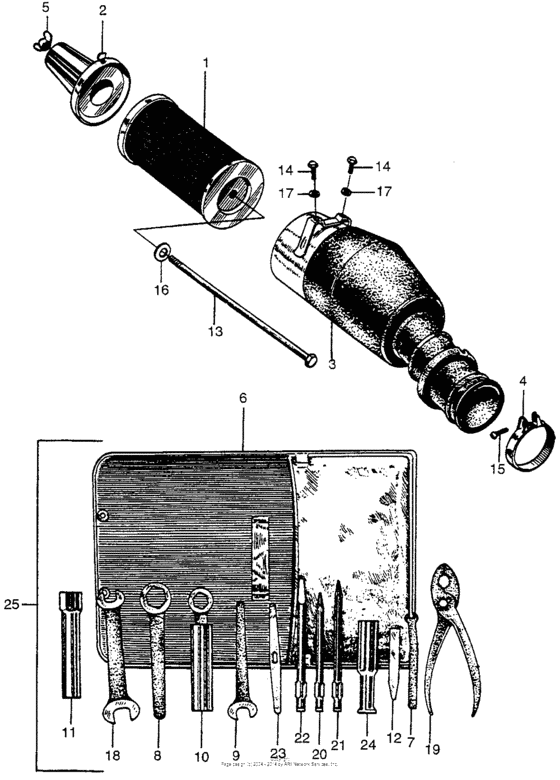 Ca175 air cleaner + tool