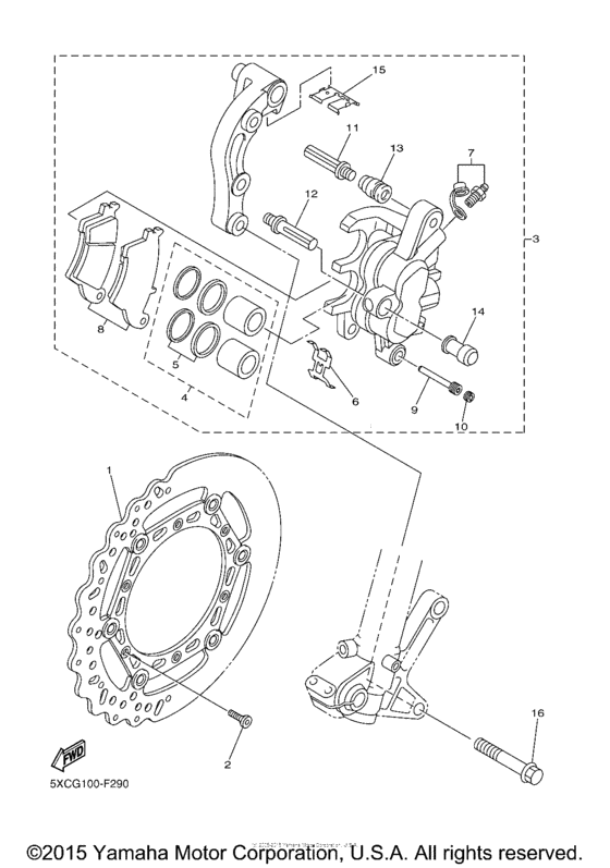 Front brake caliper