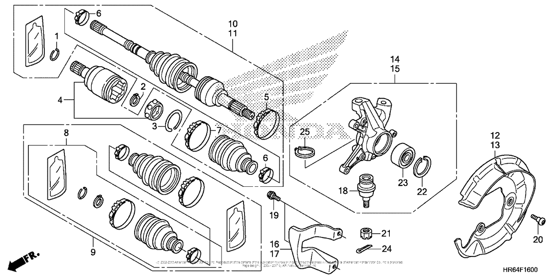Front Knuckle + Front Drive Shaft
