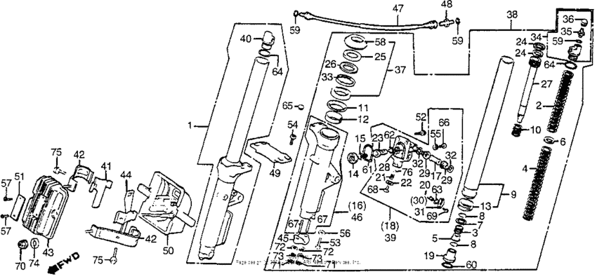 Gl1100a front shock absorber