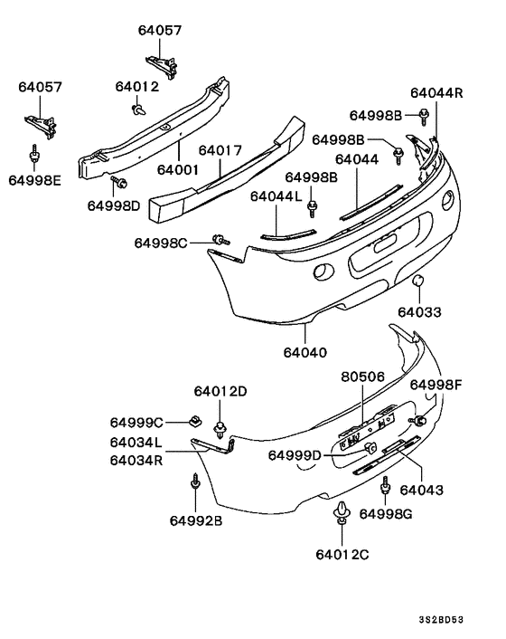 Rear bumper & support