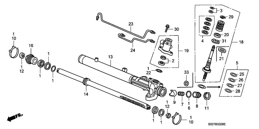 Power steering gear box components