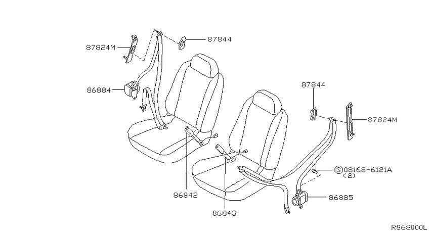 Front seat belt