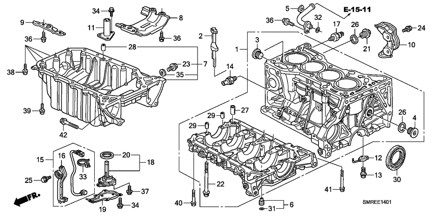 Cylinder block/oil pan