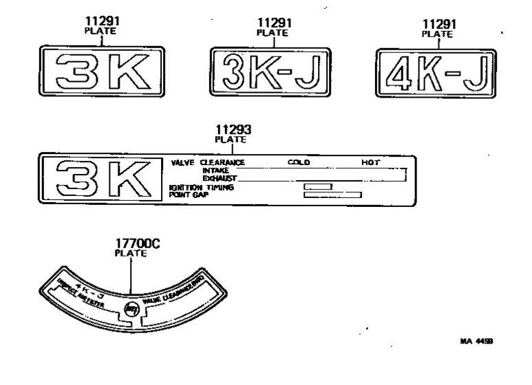 Caution Plate & Name Plate (Engine)