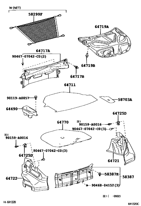 Package Tray Panel & Luggage Compartment Mat