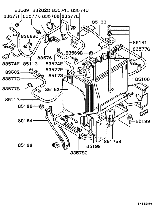 Battery cable & bracket