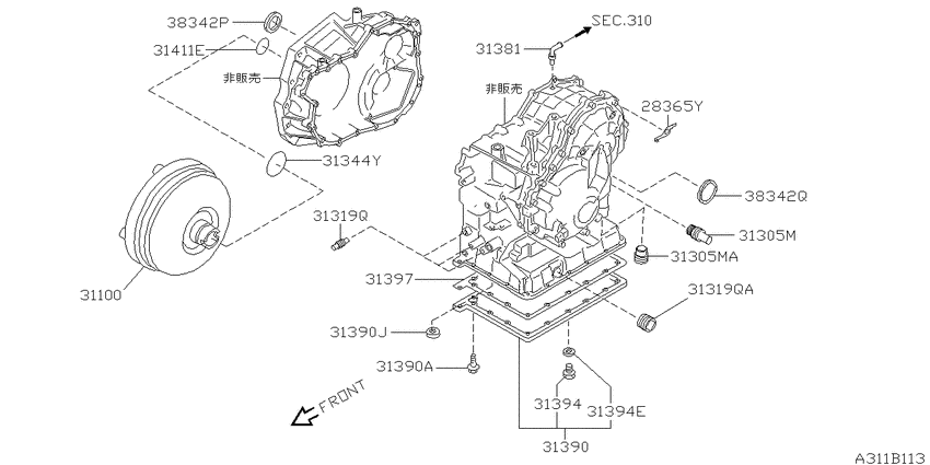 Torque converter,housing & case