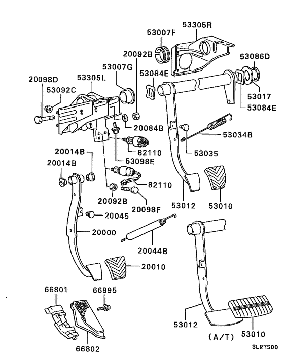 Brake & clutch pedal