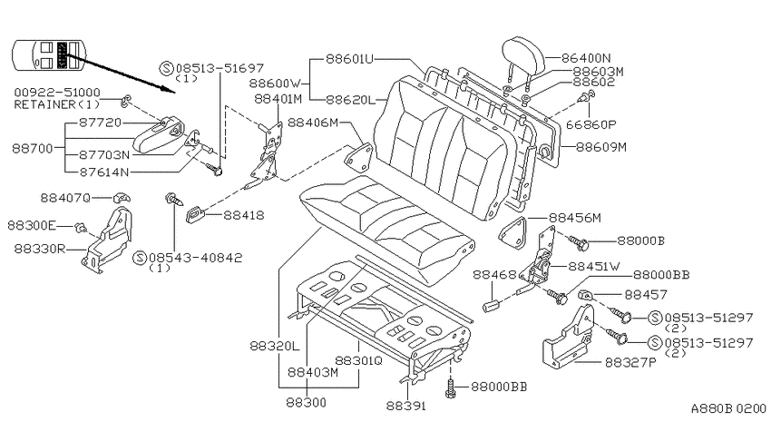 Rear seat