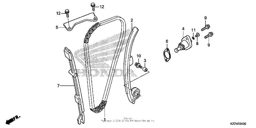 Cam chain + tensioner