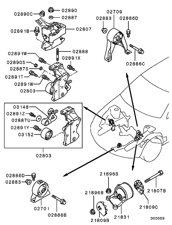 Engine mounting & support