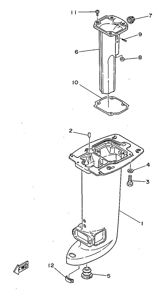 Upper casing