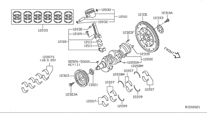 Piston,crankshaft & flywheel