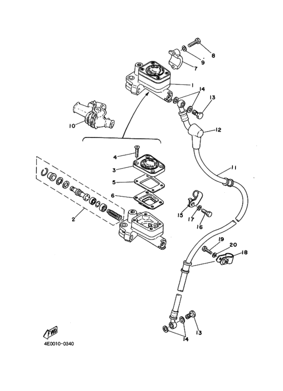 Front master cylinder