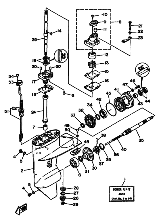 Lower casing & drive 1