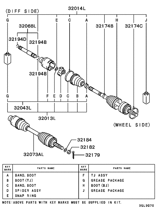 Front axle drive shaft