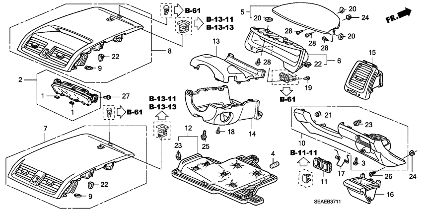 Instrument panel garnish