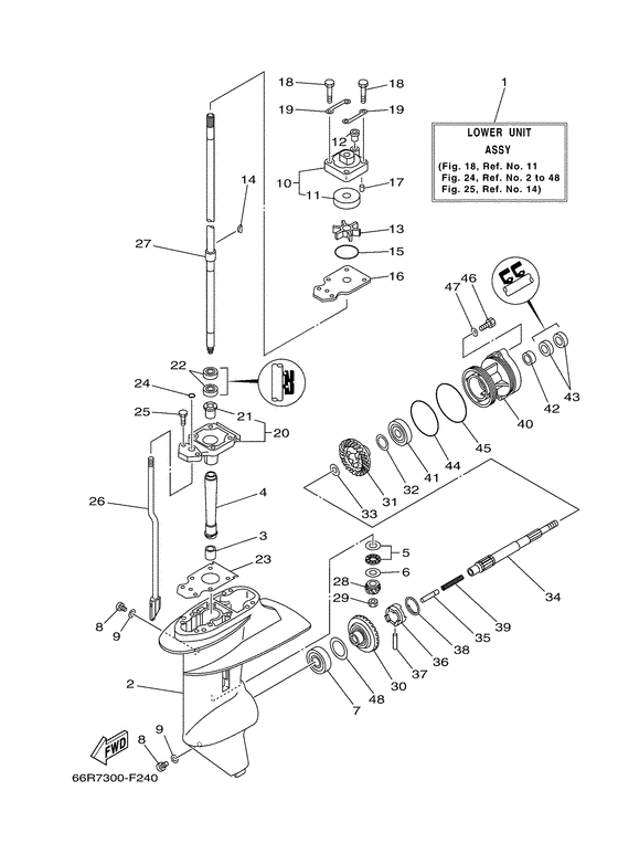 Lower casing & drive 1