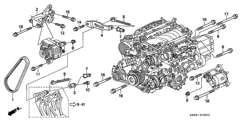 Alternator bracket