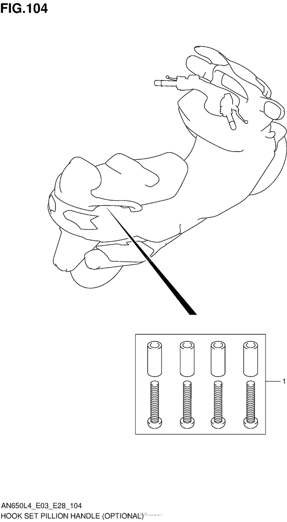 Hook Set Pillion Handle (Optional)