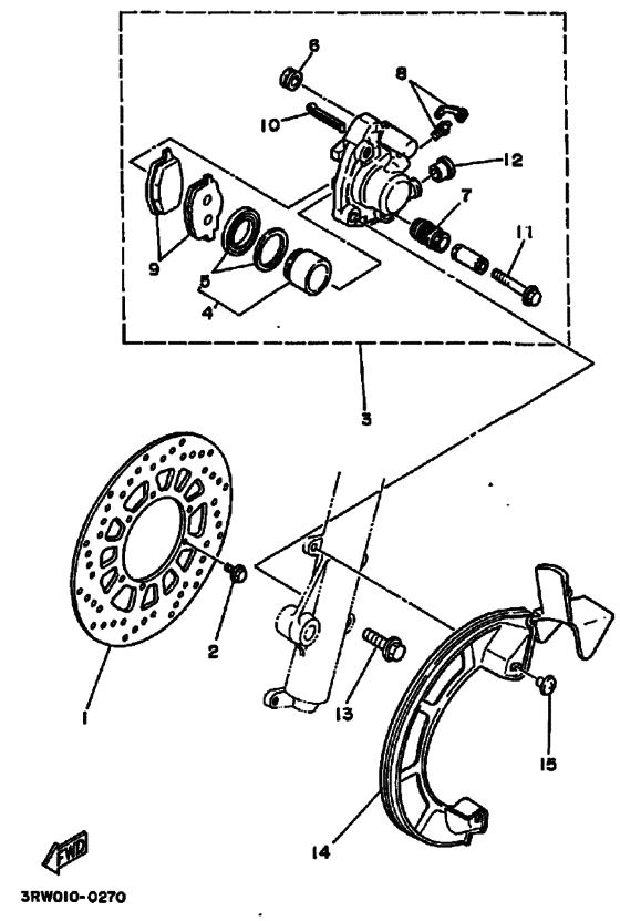Front brake caliper