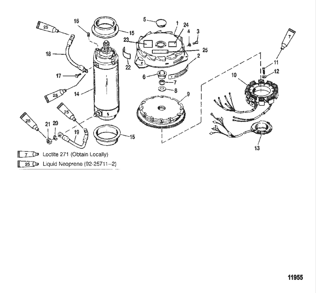 Flywheel/starter Motor
