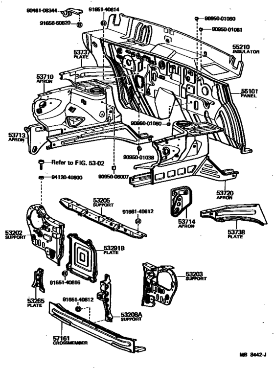 Front Fender Apron & Dash Panel