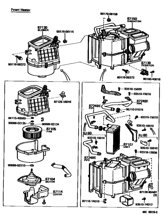 Heating & Air Conditioning - Heater Unit & Blower