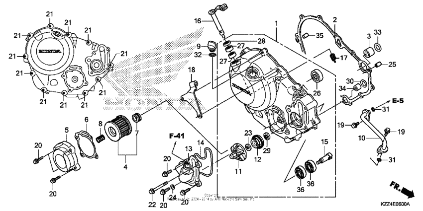 Right crankcase cover
