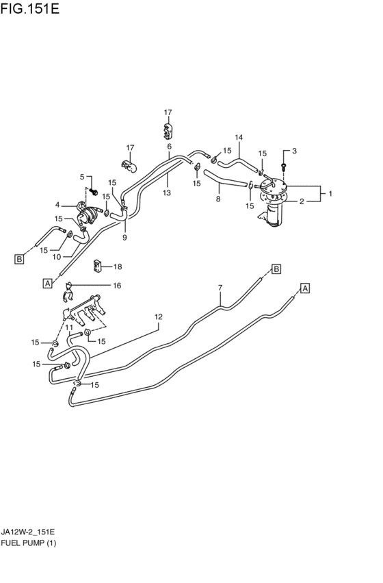 fuel pump for 1998 2011 Suzuki JIMNY JA12W Japan sales region