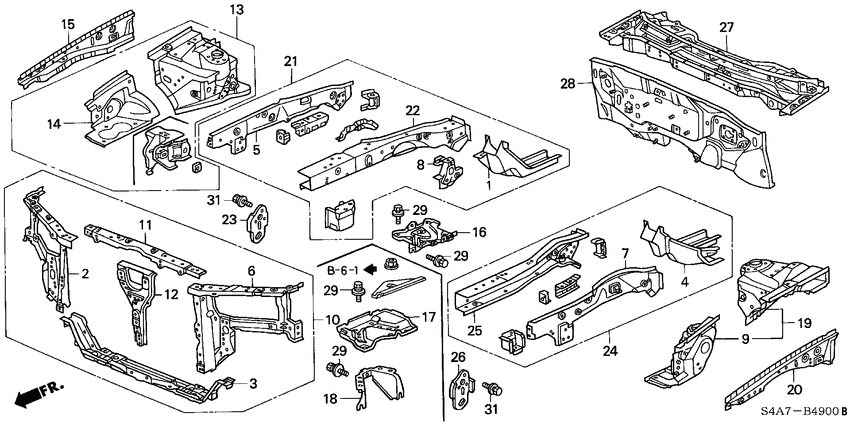 Front bulkhead/dashboard