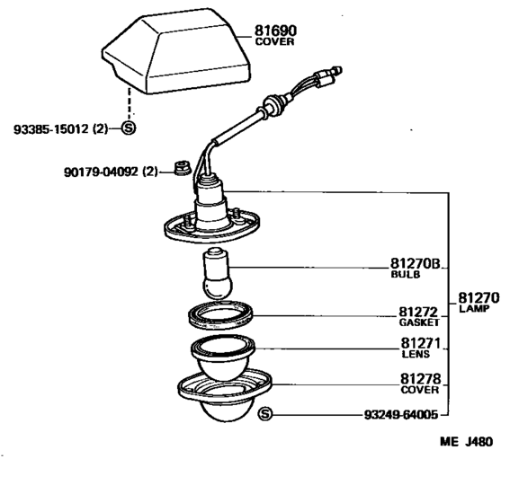 Rear License Plate Lamp