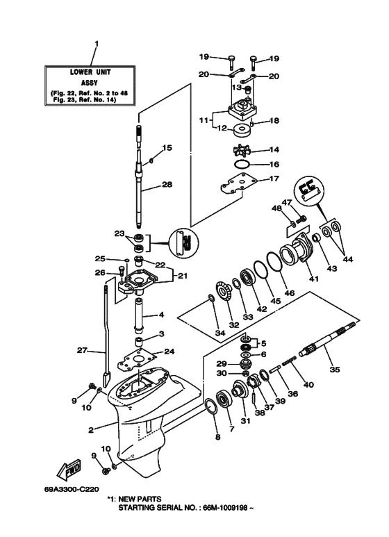 Lower casing & drive 1