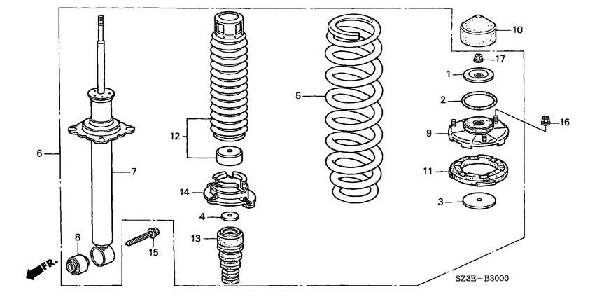Rear shock absorber