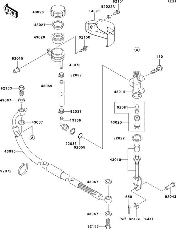 Rear master cylinder