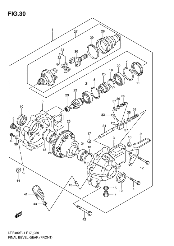 Final bevel gear