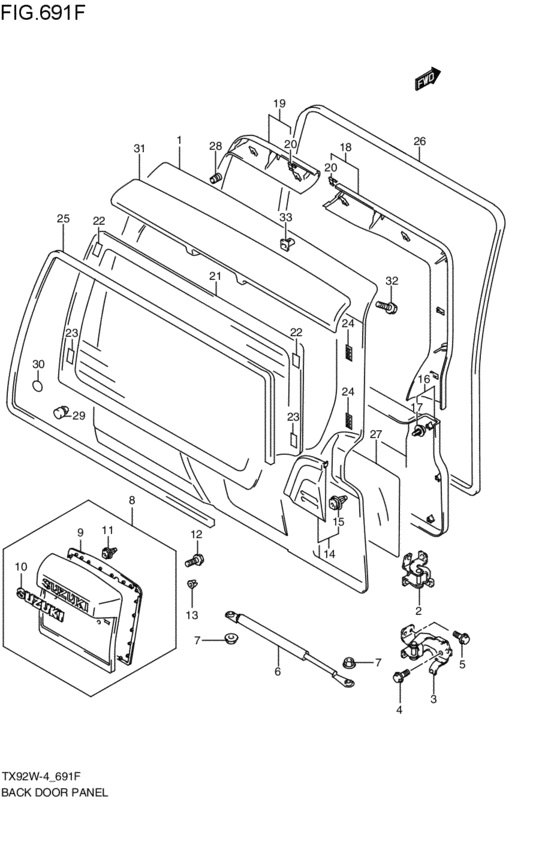 back door panel