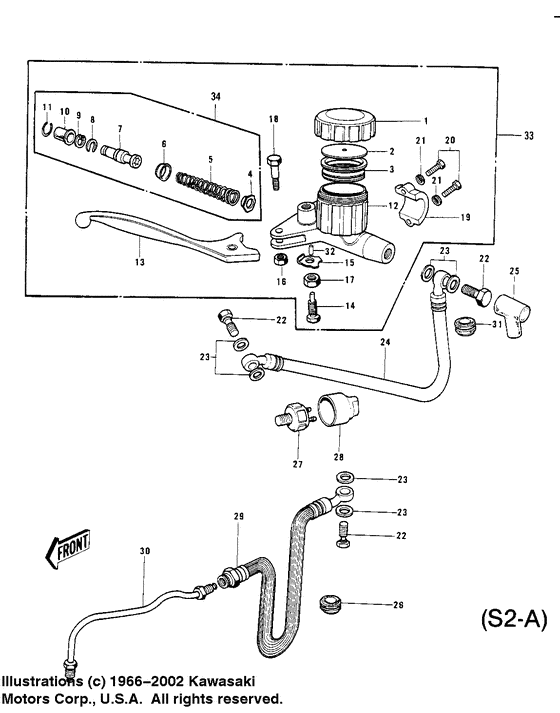 Front master cylinder