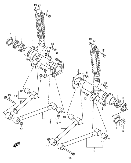 Rear axle housing